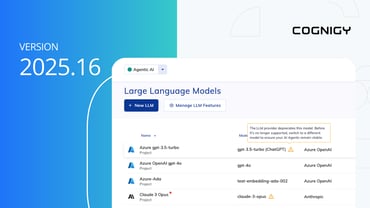 Improved LLM Ops Visibility and More with Cognigy.AI 2025.16 Release