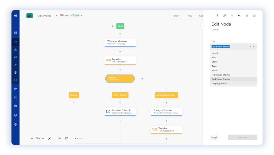 Cognigy.AI - Call Events