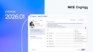 Expanded Prebuilt Agent Tools and More with Cognigy.AI 2026.1