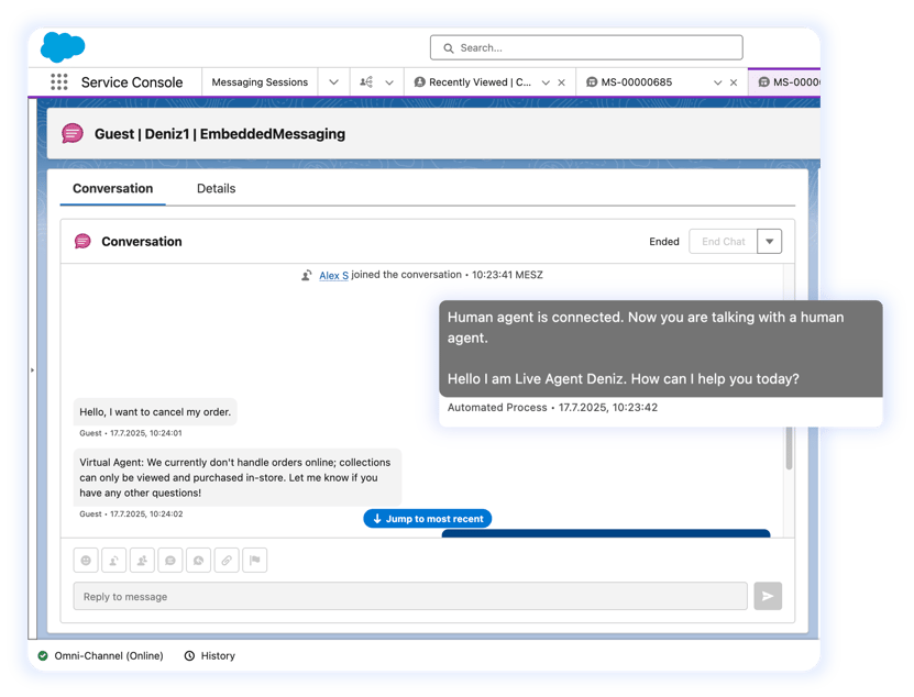 Salesforce MIAW-Automated Messages