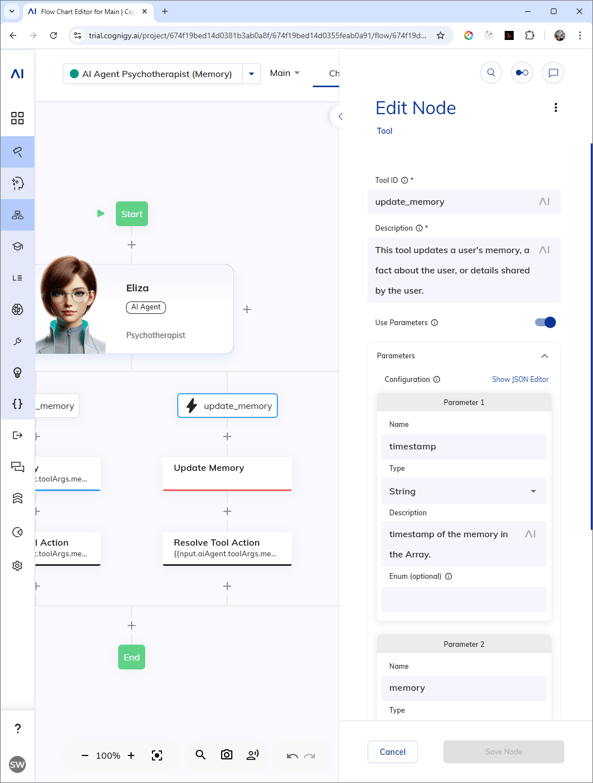 Update Memory Tool