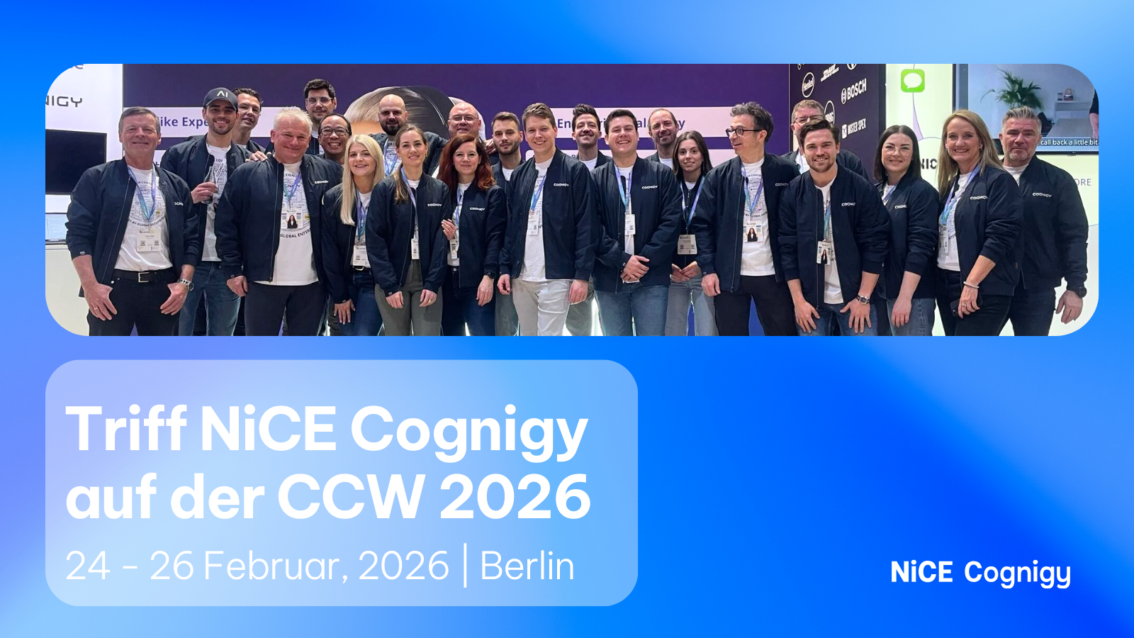 Triff Triff NiCE Cognigy auf der CCW 2026 in Berlin