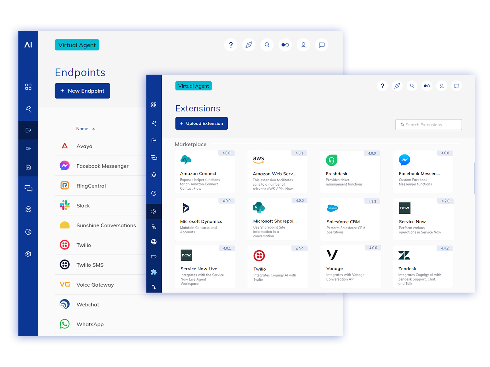 Conversational AI across end user channels
