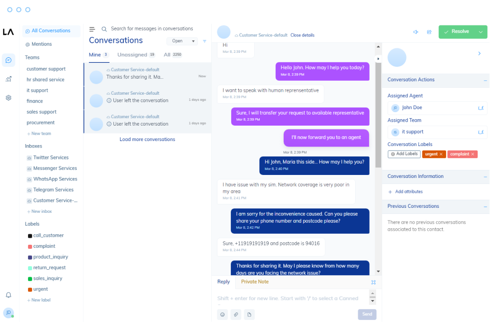Full featured agent workspace